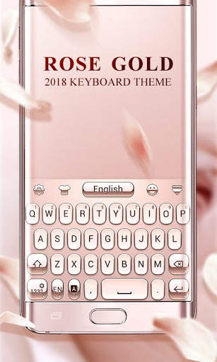 Rose Gold 2018 GO Keyboard Theme स्क्रीनशॉट 1