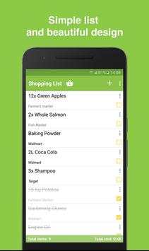 Shopping List screenshot 1