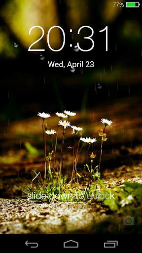 Galaxy rainy lockscreen screenshot 14