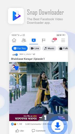 Snap Downloader - Facebook Video Downloader screenshot 1