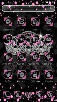 Sparkling Pink crown Theme screenshot 5