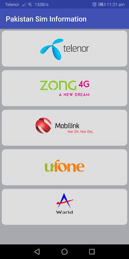 Pakistan all Sim Info and Packages screenshot 1