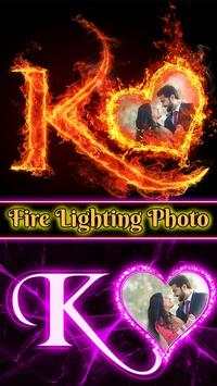 Fire Lighting Text Photo Editor screenshot 1