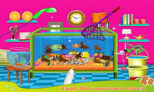 Fish Aquarium Wash: Pet Care & Home Cleaning Game screenshot 4