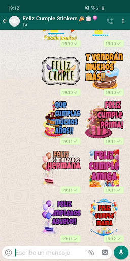 Stickers Feliz Cumpleaños 🎂 Saludos Feliz Cumple screenshot 2
