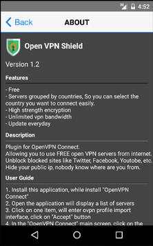 Open VPN Shield 6 تصوير الشاشة