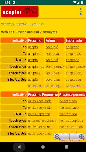 Learn Spanish grammar and verb screenshot 3