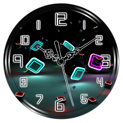 Neon Clock Live Wallpaper أيقونة