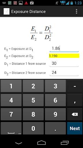 Radiography Calculator скриншот 3