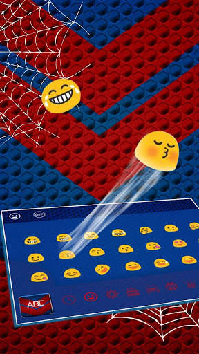 Amazing Red Blue Spider Keyboard स्क्रीनशॉट 2