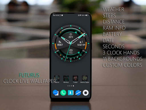 Futurus Watch Face & Clock Live Wallpaper screenshot 5