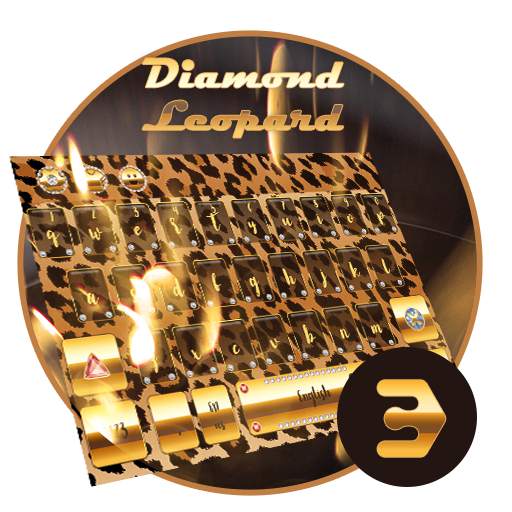 Leopard Diamond Gemstone with Gold Keyboard 10001003