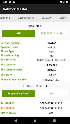 Master Network Info & SIM Query Tool скриншот 1
