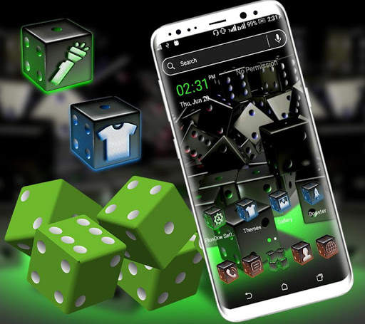 3D Dice Neon Launcher Theme screenshot 3