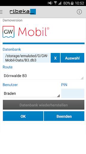 GW-Mobil 9 for Android screenshot 1