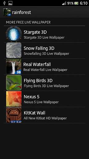 Rain Forest Live Wallpaper screenshot 3
