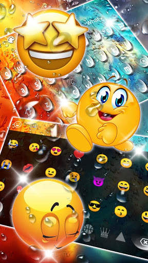 Glamorous Colorful Water Drop Keyboard screenshot 3