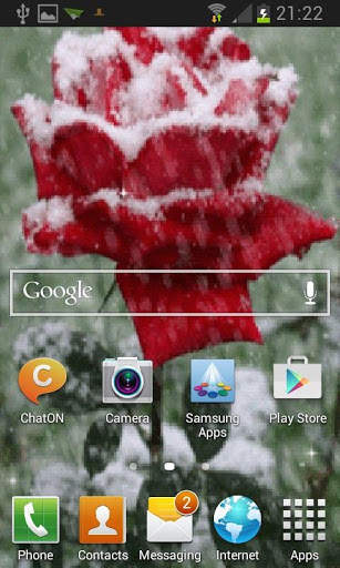 Icy Red Rose Live Wallpaper screenshot 3