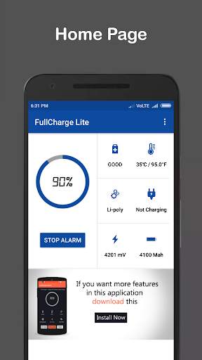 Full Charge Alarm Lite screenshot 1
