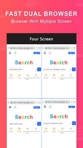 Dual Browser & Split Screen Browser screenshot 2