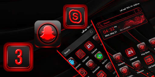 Red Black Launcher Theme screenshot 1