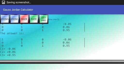 Gauss Jordan Calculator 10 تصوير الشاشة