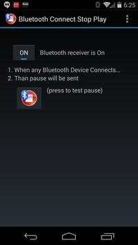Bluetooth Connect & Stop Play स्क्रीनशॉट 1
