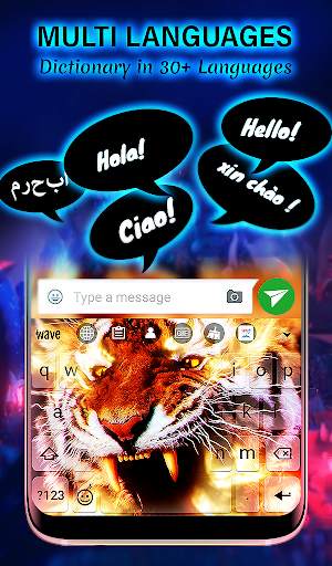 Flame Tiger Wallpaper Theme HD screenshot 4
