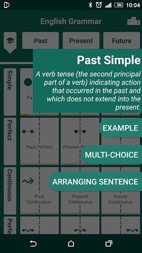 English tenses practice screenshot 2