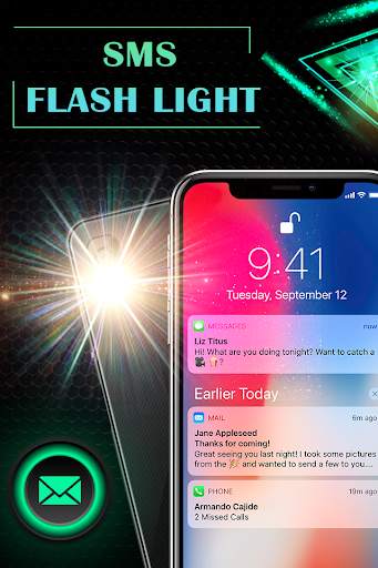 Color Screen Flashlight :  Flash on Call & SMS screenshot 3