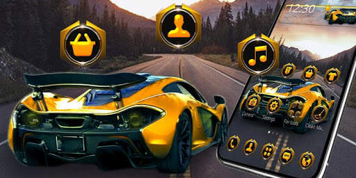 Cool Classic Yellow Car Theme screenshot 4
