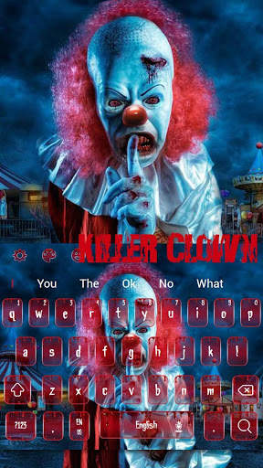 Scary Killer Clown Keyboard Theme screenshot 1