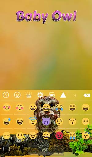 Baby Owl Animated Keyboard   Live Wallpaper screenshot 4