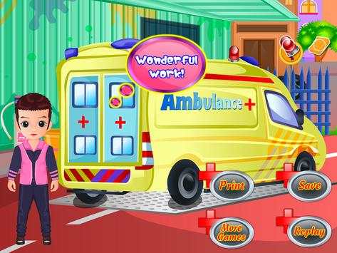 Ambulance wash cleaning games screenshot 8
