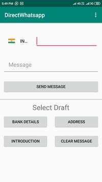 Direct WhatsApp Chat Without Adding Contact Number screenshot 1