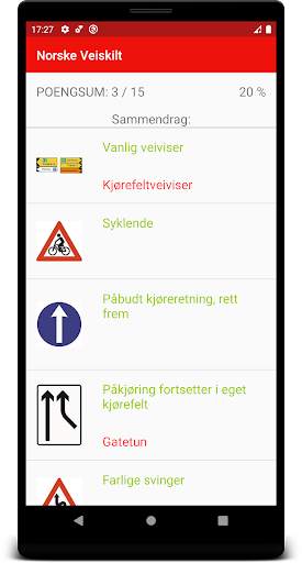 Norwegian Traffic Signs screenshot 3
