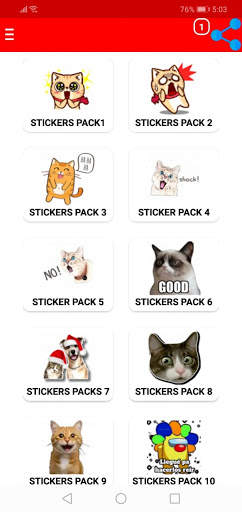 New Funny Cat Stickers For WhatsApp WAStickerApps screenshot 8