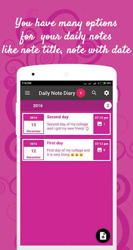 Daily note diary screenshot 3