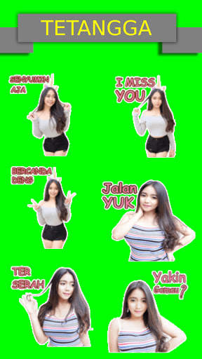 Cewek Seksi Anak Sekolahan Sticker For Whatsapp screenshot 3