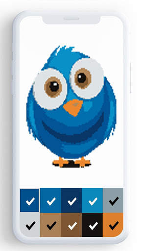 Birds Color By Number, pixel bird coloring स्क्रीनशॉट 4