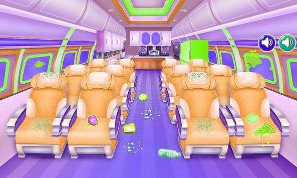 airplane cleanup game kids screenshot 1