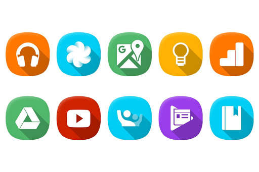 One UI Long Shadow - Free Icon Pack screenshot 1