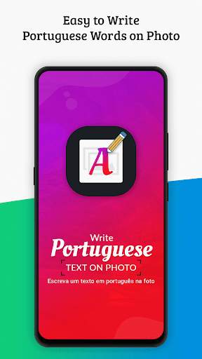 Write Portuguese Text on photo screenshot 1