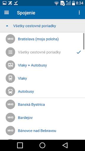 Cestovné poriadky CP screenshot 3