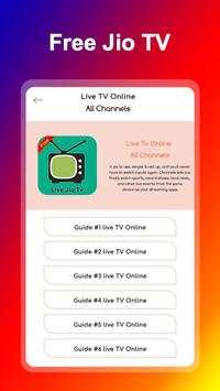 Free Jio  TV 📺 HD Guide screenshot 2