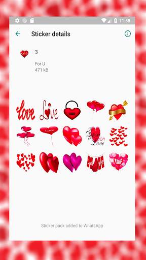 Love Stickers for WhatsApp WAStickerApp screenshot 1