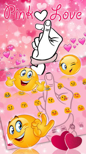 Beautiful Pink Love Heart Keyboard Theme screenshot 4