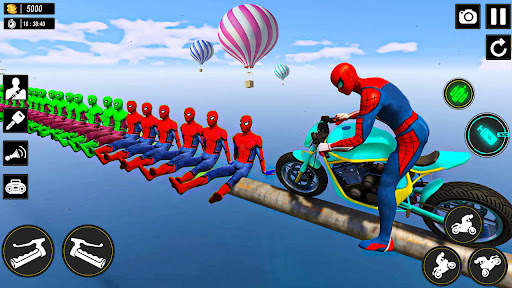 Superhero Tricky Bike Stunt 3D screenshot 7