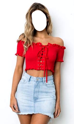 Women Crop Tops Photo Suit screenshot 3