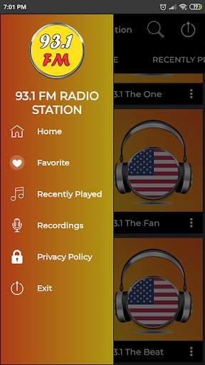 93.1 fm radio App fm radio 93.1 скриншот 1